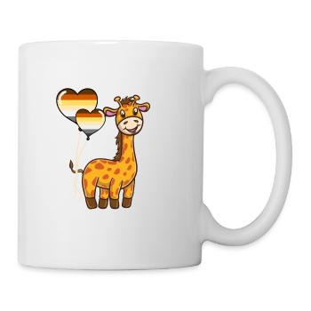 Giraffe Herzballon Gay Bear Pride - Tasse - Weiß - Rechts