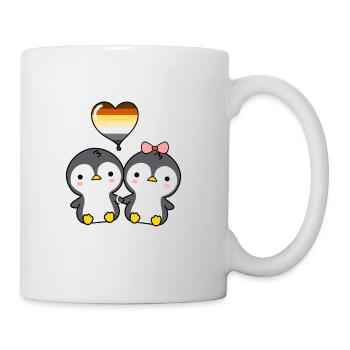 Pinguin-Paar Gay Bear Pride - Tasse - Weiß - Rechts