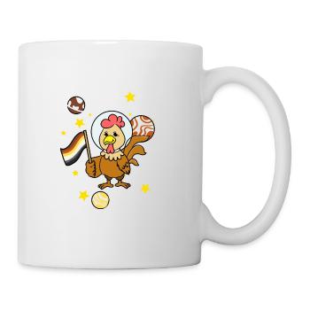 Huhn im Weltraum Gay Bear Pride - Tasse - Weiß - Rechts
