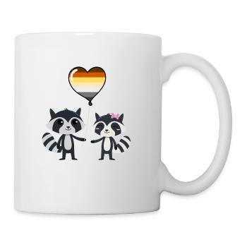 Waschbär-Paar Gay Bear Pride - Tasse - Weiß - Rechts