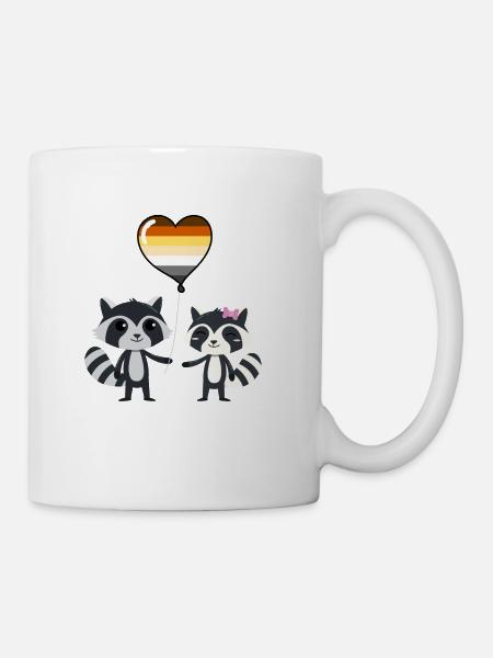 Waschbär-Paar Gay Bear Pride - Tasse - Weiß