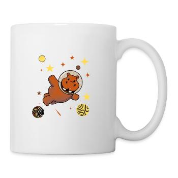 Gay Bear Nilpferd Im Weltraum Gay Bear Pride - Tasse - Weiß - Rechts