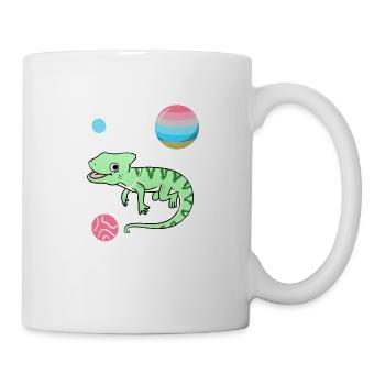 Caméléon Astronaute Genderflux Pride - Mug blanc - blanc - Droite