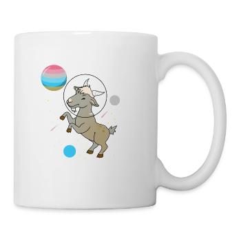 Chèvre Astronaute Genderflux Pride - Mug blanc - blanc - Droite