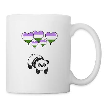 Panda Genderqueer Pride - Mug blanc - blanc - Droite