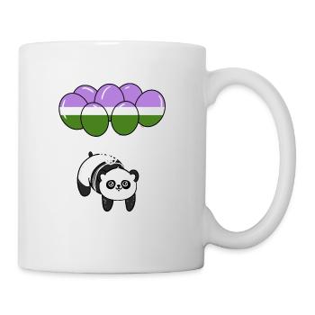 Panda Balloon Genderqueer Pride - Mug blanc - blanc - Droite