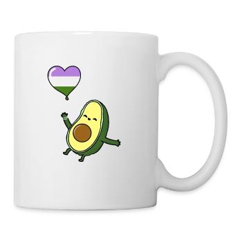 Ballon d’avocat Genderqueer Pride - Mug blanc - blanc - Droite