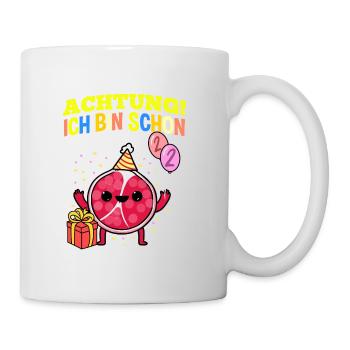 Achtung Ich Bin Schon 2 Geburtstag Granatapfel - Tasse - Weiß - Rechts