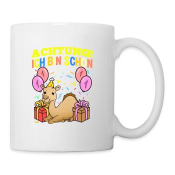 Achtung Ich Bin Schon 1 Geburtstag Dromedar - Tasse - Weiß - Rechts