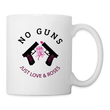 Gewehre und Rosen - Tasse - Weiß - Rechts