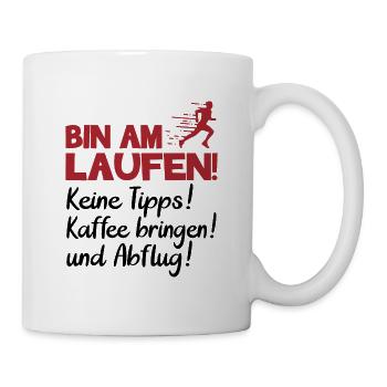 Läufer lustige Sprüche für Marathonläufer Witzige - Tasse - Weiß - Rechts