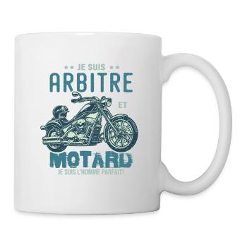 motard le meilleur arbitre le meilleur - Mug blanc - blanc - Droite