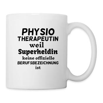 Physiotherapeutin weil Superheldin kein Beruf ist - Tasse - Weiß - Rechts