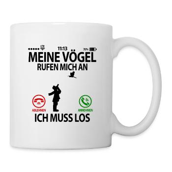Ornithologie Ornithologen Vogelfreunde Sprüche - Tasse - Weiß - Rechts