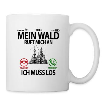 Waldarbeiter Waldliebhaber Sprüche lustige Humor - Tasse - Weiß - Rechts