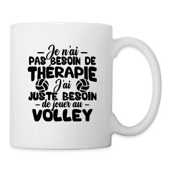 J'ai juste besoin de jouer au volley - Mug blanc - blanc - Droite