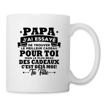 Papa j'ai essayé de trouver le meilleur des cadeau - Mug blanc - blanc - Droite