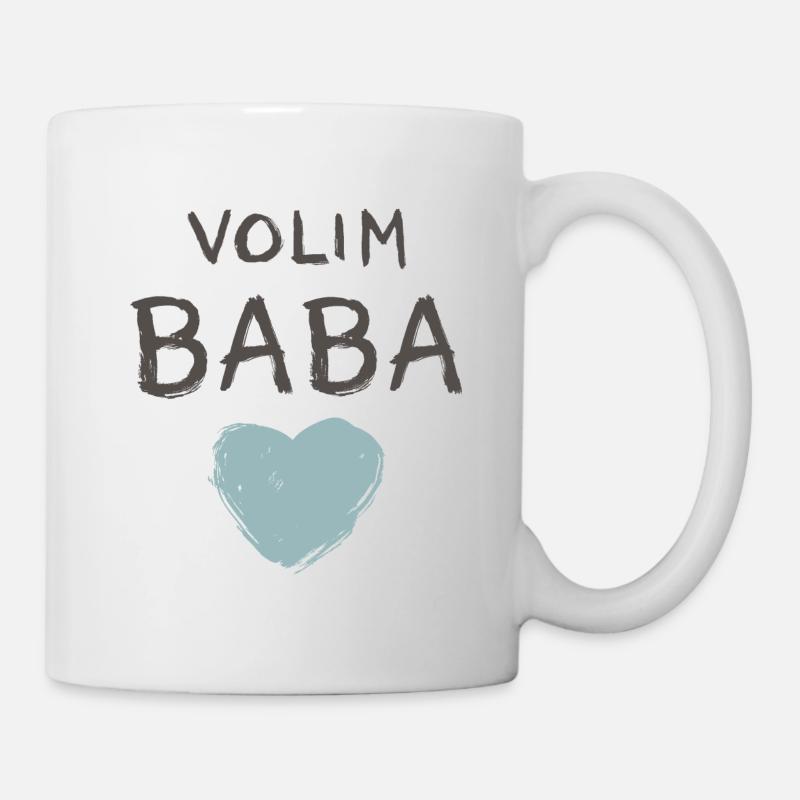Volim Baba toothy blue - Mug - white