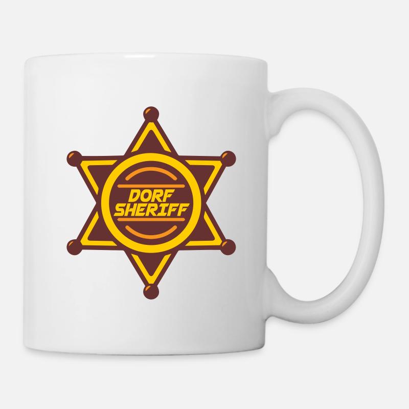 Dorf Sheriff | Farben änderbar - Tasse - Weiß