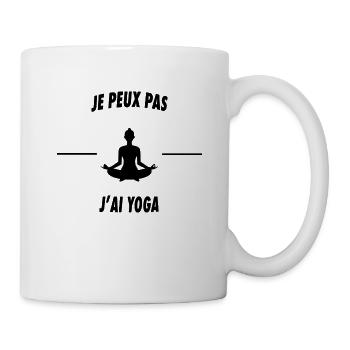 Je peux pas j'ai yoga - Mug blanc - blanc - Droite