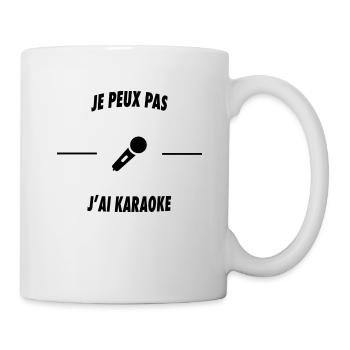 Je peux pas j'ai karaoké - Mug blanc - blanc - Droite