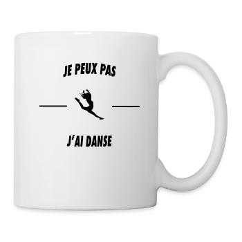 Je peux pas j'ai danse - Mug blanc - blanc - Droite