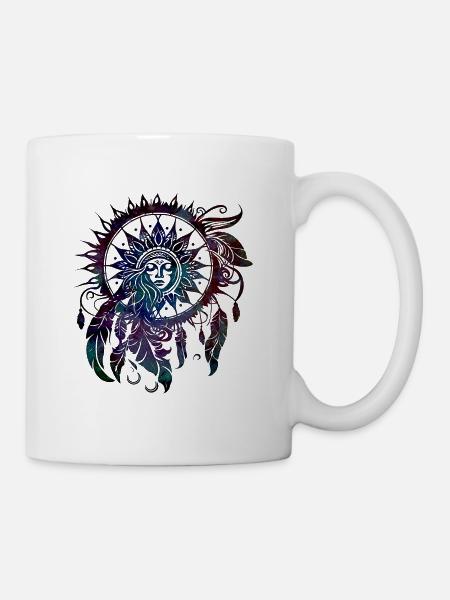 Capteur de rêves, Women Power, Shaman, Style tribal - Mug blanc - blanc