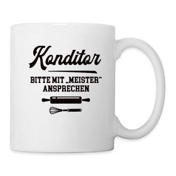 Konditor Meister Konditormeister Patissier Bäcker - Tasse - Weiß - Rechts