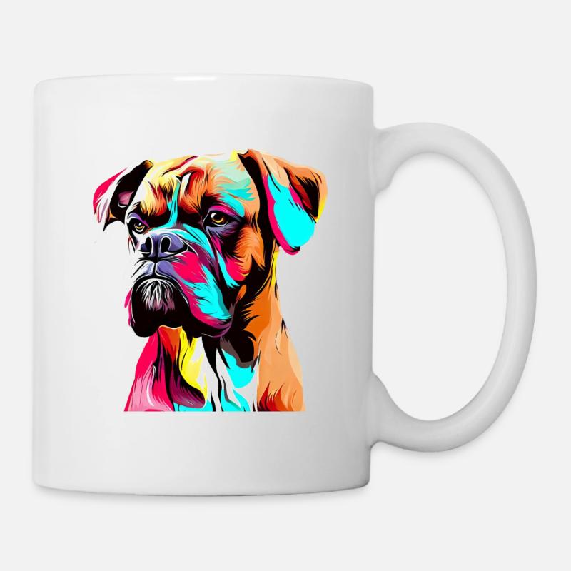 Boxer Drawing - Mug - white