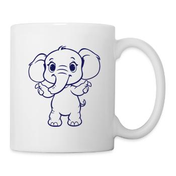 cute elephant - Mug - white - Right