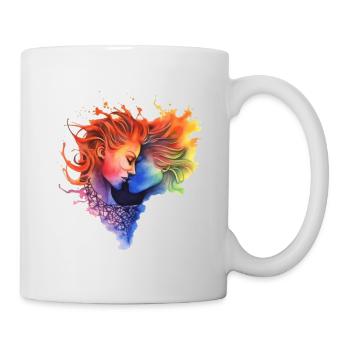 Pride Love Frauen Kuss - Tasse - Weiß - Rechts