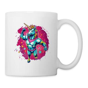 Einhorn Bodybuilder - Tasse - Weiß - Rechts