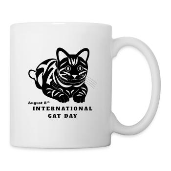 JOURNÉE INTERNATIONALE DU CHAT 8 août - Mug blanc - blanc - Droite