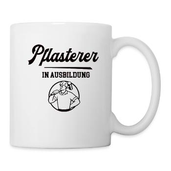 Pflasterer Ausbildung Azubi Steinsetzer Straßenbau - Tasse - Weiß - Rechts