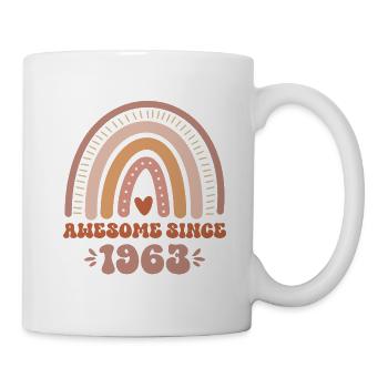 Großartig seit 1963 Retro Vintage Geburtstag - Tasse - Weiß - Rechts