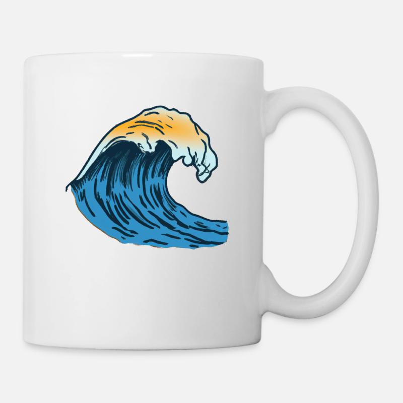 Schöne Welle - Tasse - Weiß