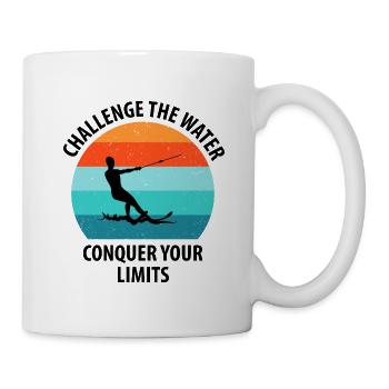 Water skis, water skis, water skiers - Mug - white - Right