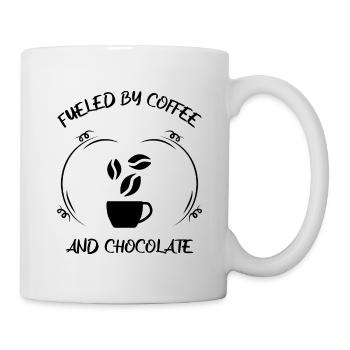 Kaffee Espresso Käffchen & Schokolade - Tasse - Weiß - Rechts