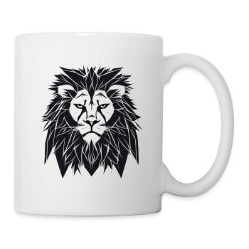 Löwengesicht Vektor Geometrische Ästhetik - Tasse - Weiß - Rechts