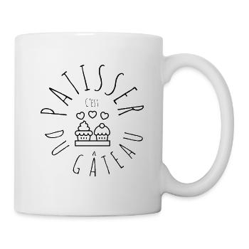 Idée cadeau pâtissier - Mug blanc - blanc - Droite