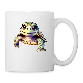 Schildkröte - Tasse - Weiß - Rechts