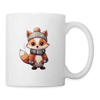 Fuchs im Schnee - Tasse - Weiß - Rechts
