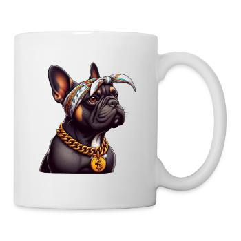 French Bulldog Old School Rapper - Mug - white - Right