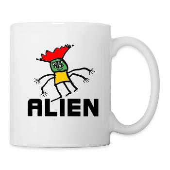 Außerirdischer - Tasse - Weiß - Rechts