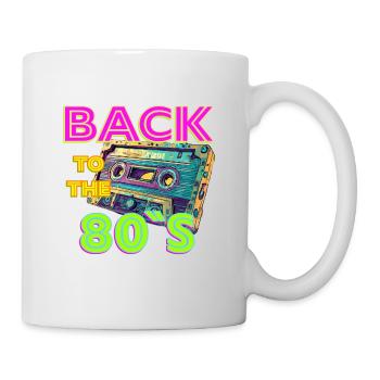 80's 1980's Party Retro Vintage - Mug - white - Right