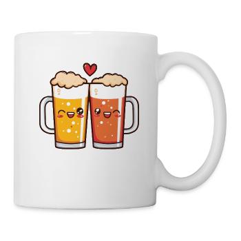 Bier Herz Liebe Party Niedlich - Tasse - Weiß - Rechts