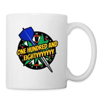 Dart 180! Dartfans - Dartspieler - Darts Geschenke - Tasse - Weiß - Rechts