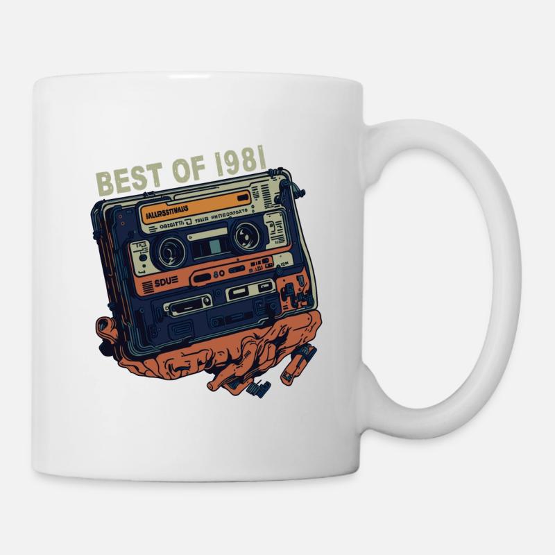Vintage 1981 1981 cassette - Vintage since 1981 - Mug - white