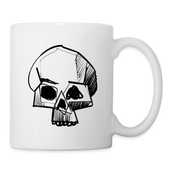 Skull - Pencil Drawing - Mug - white - Right