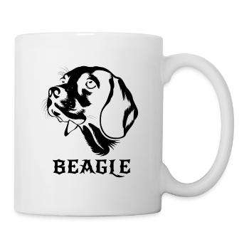 Beagle Hund Dog Peanuts Hunderasse - Tasse - Weiß - Rechts